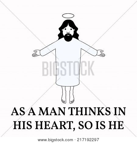 Jesus Christ Holy man. son of God on white background.