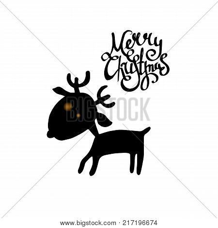 deer card christmas design greeting happy holida