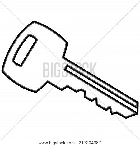 Bike Key Illustration - A vector illustration of a cartoon Bike Key.