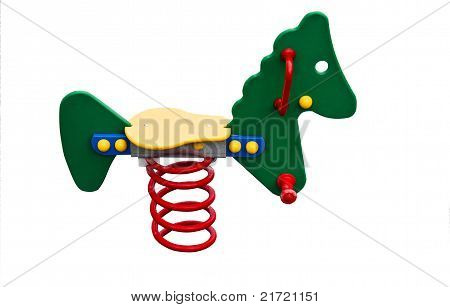 Cavalo de brinquedo na Primavera