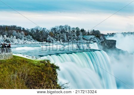 Niagara Falls after an Ice storm in the fall.