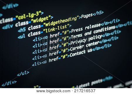 Real Python Code Developing Screen. Programing Workflow Abstract Algorithm Concept. Lines Of Python