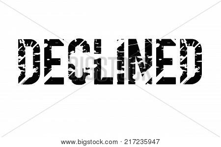 Declined. Typographic stamp visualisation concept Original series.