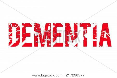 Dementia. Typographic stamp visualisation concept Original series.