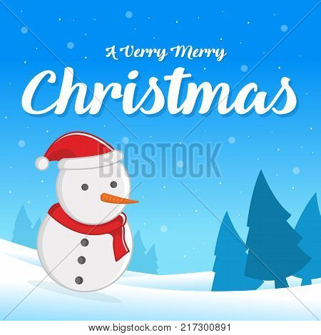 Merry Christmas with Santa greeting card vector illustration
