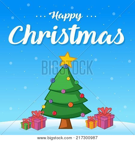 Christmas card cute design style vector illustration