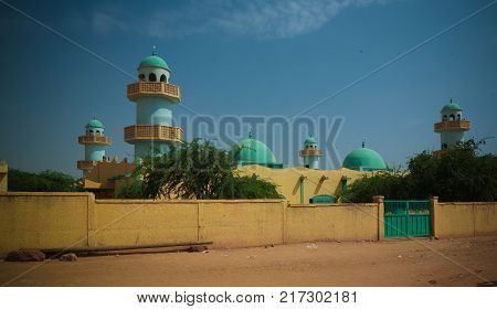Exterior view to Grand mosque of Zinder in Niger