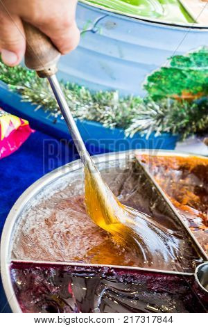 Old traditional Turkish Ottoman handmade stick candy Macun