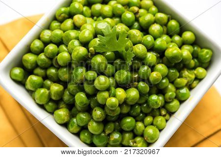 Spicy fried Green Peas pod or chatpata matar falli