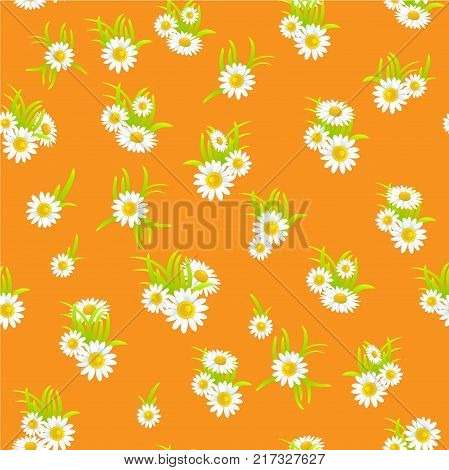Summer or spring template for design banner, ticket, leaflet, card, poster and so on. Abstract foral seamless pattern.