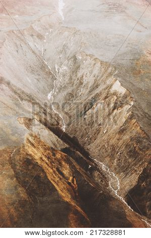 Mountains aerial view Landscape travel scenery exploring wild nature