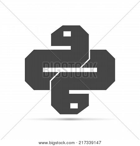 Python Icon isolated on background. Trendy snake vector symbol for web site design or button to mobile app.