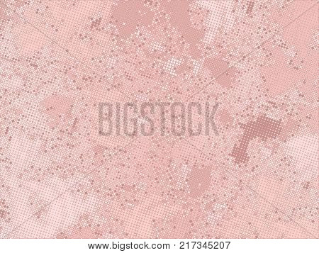 Rose gold sequins texture. Abstract halftone background. Vector golden pattern of round elements