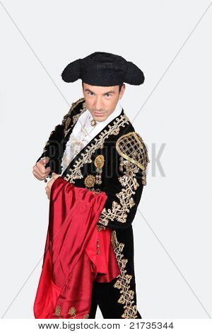 Man verkleed als een matador