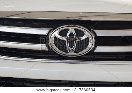Ukraine Kiev - December 8 2017 TOYOTA auto show in the city of Kiev 2017