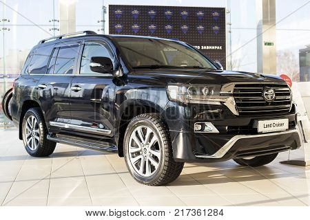Ukraine Kiev - December 8 2017 TOYOTA auto show in the city of Kiev 2017