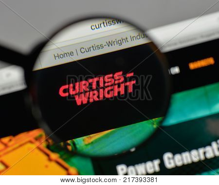 Milan, Italy - August 10, 2017: Curtiss Wright Logo On The Website Homepage.
