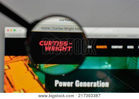 Milan, Italy - August 10, 2017: Curtiss Wright Logo On The Website Homepage.