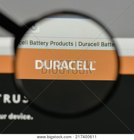 Milan, Italy - August 10, 2017: Duracell. Logo On The Website Homepage.
