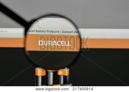 Milan, Italy - August 10, 2017: Duracell. Logo On The Website Homepage.