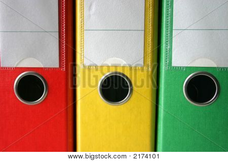 Tre file colorati