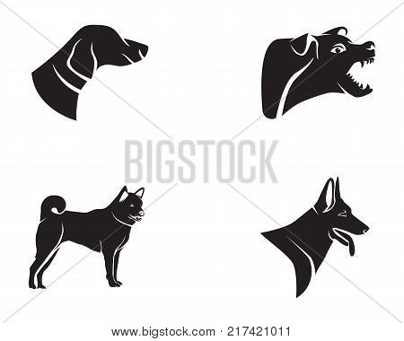 Dog Animals Logo Pets Shop Template Icons App
