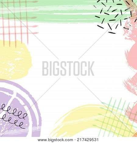 Abstract illustration. Hand draw background with brush texture for branding and social media. Vector backdrop design.