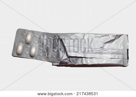 Pills From The Aluminum Slipcover. Beautiful Oval And Glowing