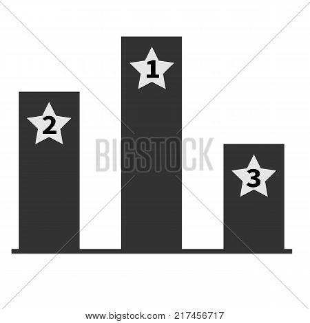 ranking icon on white background. ranking sign. flat style.