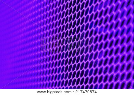 Detail on the violet metal grille on PC with small selective focus low depth of field.