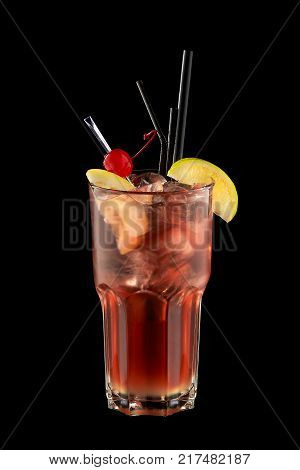 perestroika Cocktail restructuring on a black background