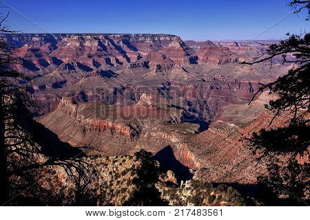 Grand Canyon, USA, 2017.10.14: View from the Grandview Point into the Grand Canyon.