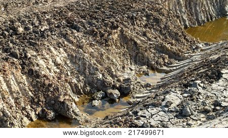 Excavation soil for building apartment building at thailand