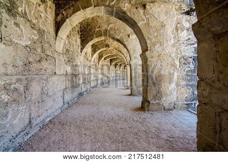 Roman amphitheater of Aspendos in Antalya Turkey