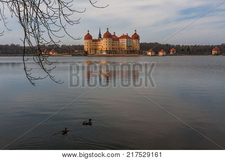 Castle Moritzburg near Dresden in Saxonia in Germany