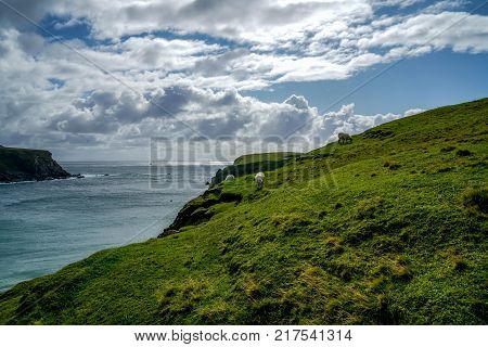 A stunningly beautiful crescent shaped beach near Glencolmcille Ireland.