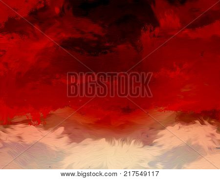 Vivid Back ground Illustration of Fiery Flame Filled Sky