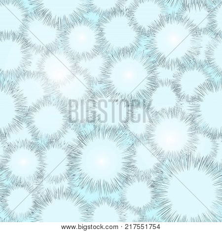 Fluffy blue snow balls christmas holiday background