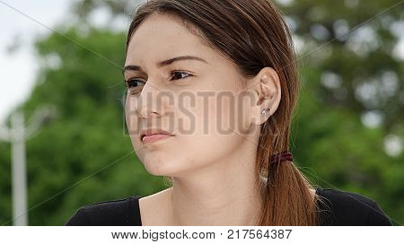 Serious Hispanic Female