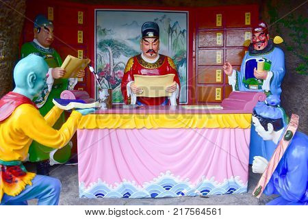 Genting Highlands, Malaysia - November 2, 2017: Chin Swee Caves Temple