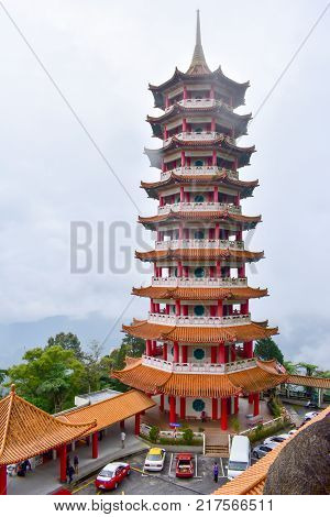 Genting Highlands, Malaysia - November 2, 2017: Chin Swee Caves Temple