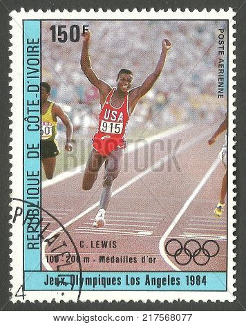 Athletes winners Los Angeles Olympic Game  Lewis gold