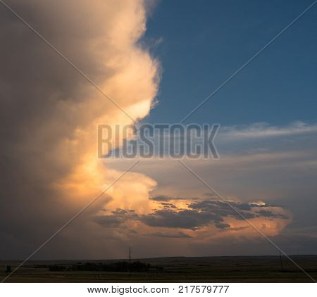 A storm is brewing on the western landscape on the Nebraska Wyoming state line