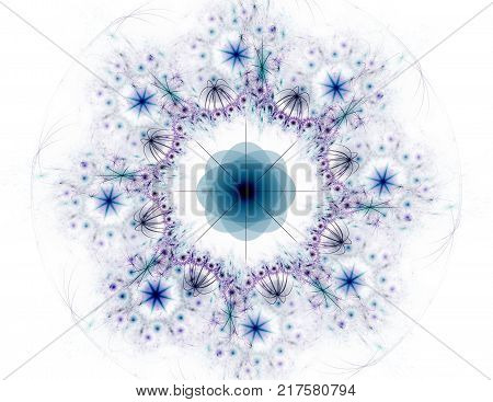 Colorful Glowing Neuron Fractal