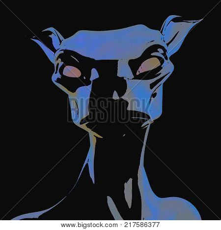 Digital 3D Illustration Of An Alien