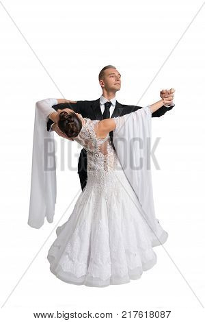 Dance Ballroom Couple In A Dance Pose
