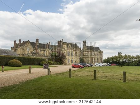 BATTLE, SUSSEX, UK, 13TH APRIL 2017 - Battle Abbey school former 13th century guest house for the abbey Battle Sussex UK