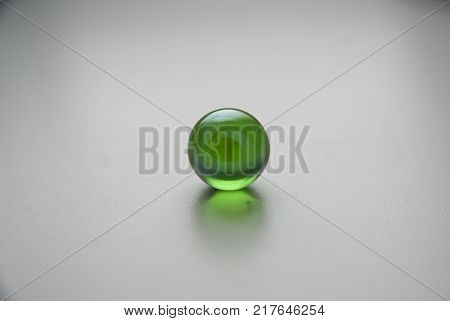 Colorful glass balls on white backgtound. Marbles