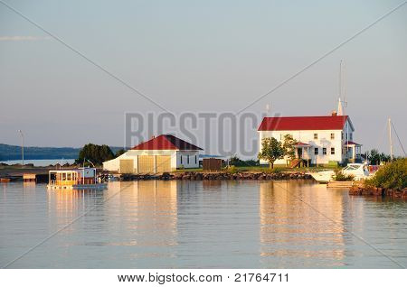 Aften i havnen