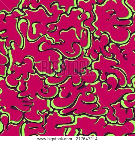Vector colorful seamless pattern background texture. Ripples, splash, liquid, smooth geometric shapes. Abstract background for design wallpapers, pattern fills, web page backgrounds, surface textures.